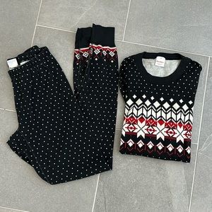 Hanna Andersson Heritage Fairisle Christmas Pajamas Size Adult XS